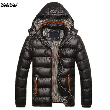 

BOLUBAO Winter New Men Parka Jacket Fashion Hooded Down Cotton Coat Male Casual Clothing Warm Parkas Coat Mens