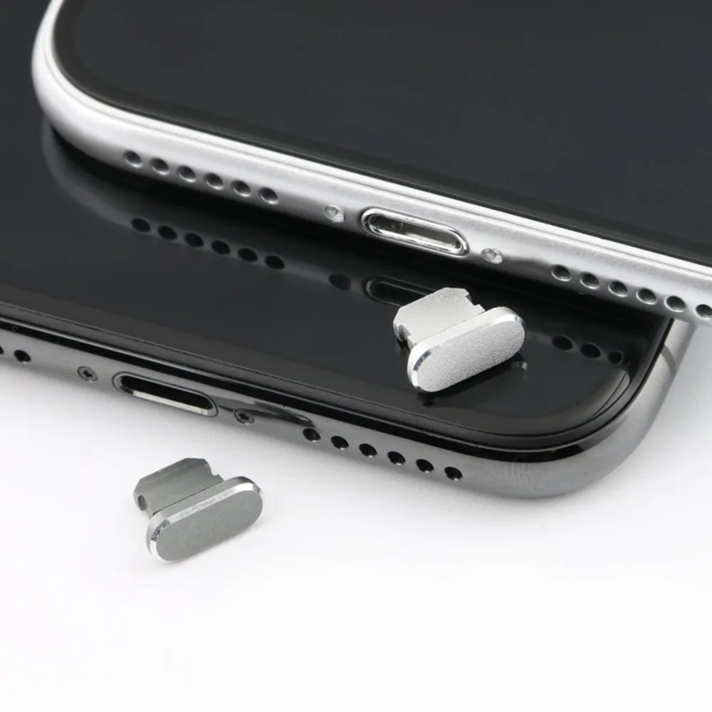 

3 PC Universal Alloy Charging socket Anti Dust Plug Dust Proof Cap For iPhone XS dropshipping 18#105