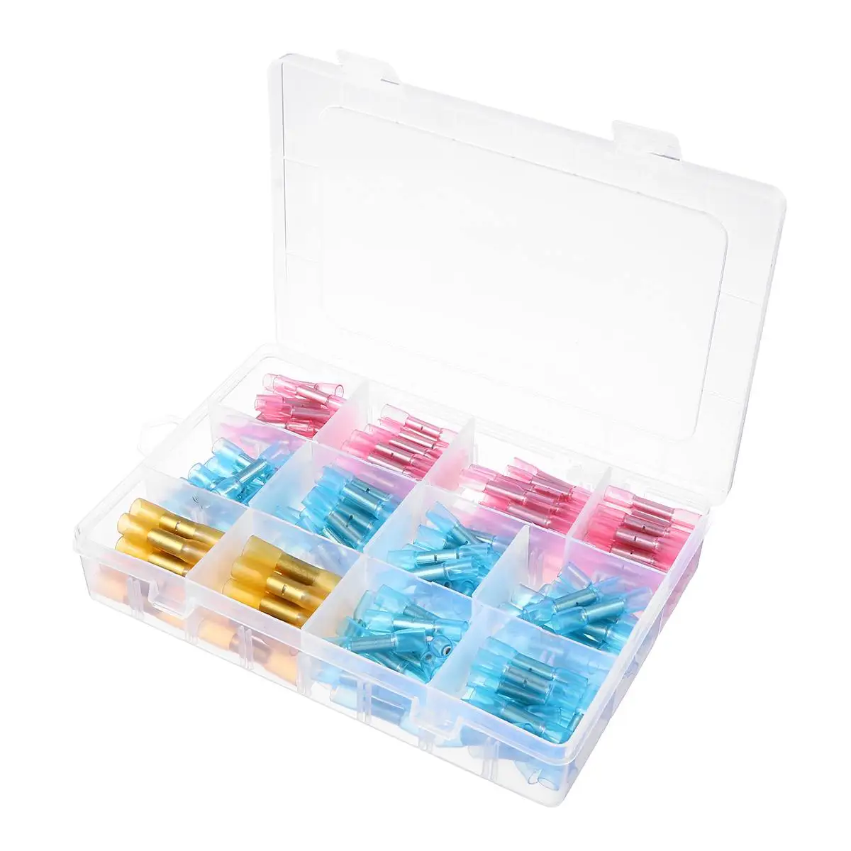 

Insulate Welding Terminal 200pcs Heat Shrink Butt Tube Connector Solder Seal Electrical Wire Terminal Soldering Connector