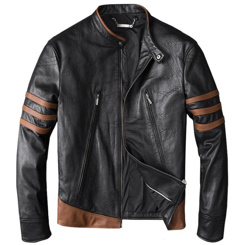 Tagliatore Biker Leather Jacket in Brown for Men Mens Clothing Jackets Leather jackets Save 4% 