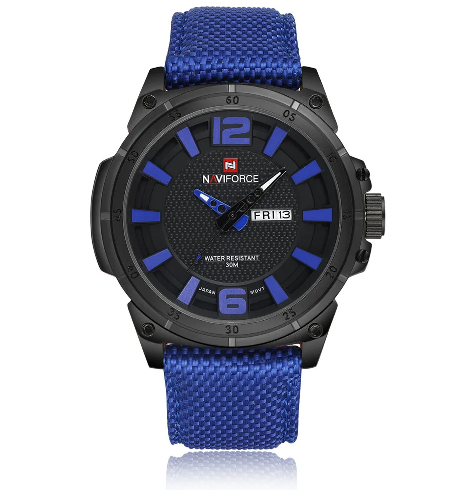NAVIFORCE Топ бренд военные часы мужские модные повседневные холщовые Кожаные Спортивные кварцевые наручные часы Мужские часы Relogio Masculino