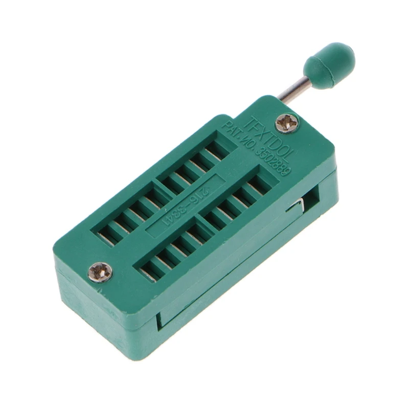 16 20 24 28 40 P Pin 2,54 мм Зеленый DIP Тест Универсальный ZIF IC Разъем сварочного типа - Цвет: 16