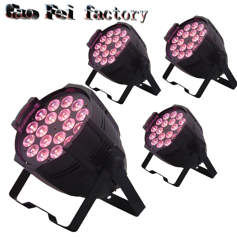 

LED PAR 18x12w 180watt RGBA 64 Quad Par Light DMX512 DJ Stage Lighting 4PCS/lot