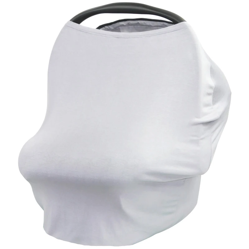 Эластичный 4 в 1-автомобильное сиденье закрывающий полог и шарф для кормления Мульти использовать как покрывало для магазиннной тележки или высокий стул крышка идеальный подарок - Цвет: Light grey