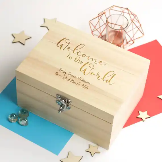 baby keepsake storage box