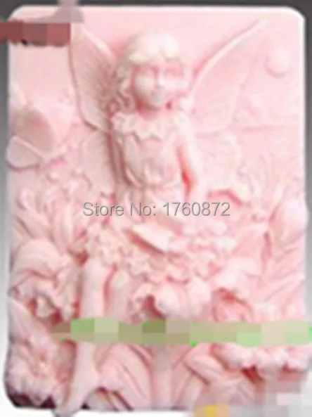 

Free shipping Beautiful faery Modelling soap mold silicone cake mold fondant chocolate mold handmade soap mold