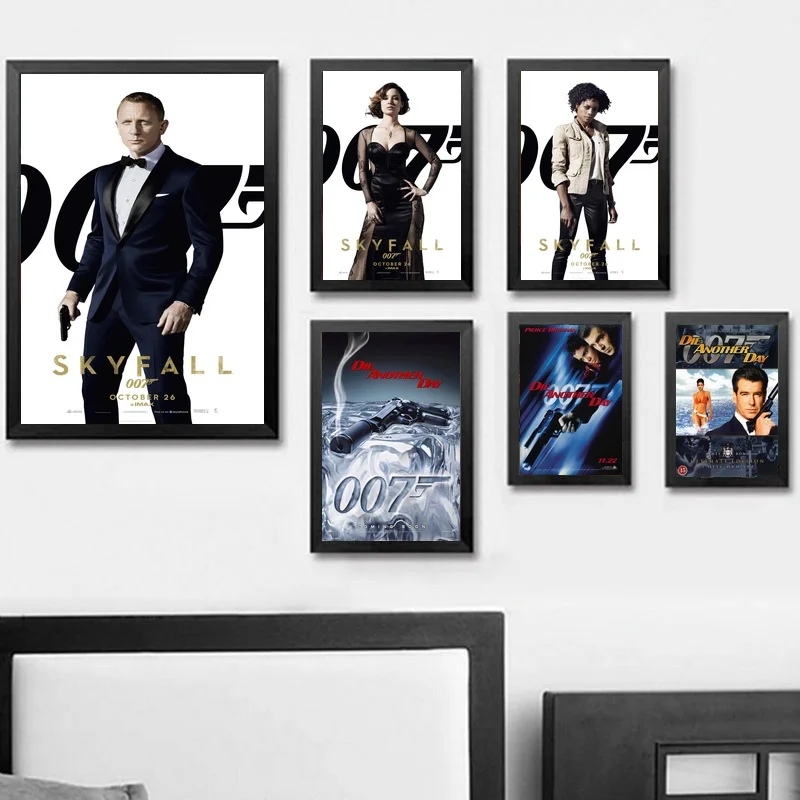 

James Bond 007 Wall Art Wall Decor Silk Prints Art Poster Paintings For Living Room No Frame