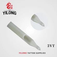 YILONG 50 шт. 3vt одноразовые татуировки Советы Белый Цвет 3VT Советы Предварительно стерилизованный наконечник сопла для иглы татуировки