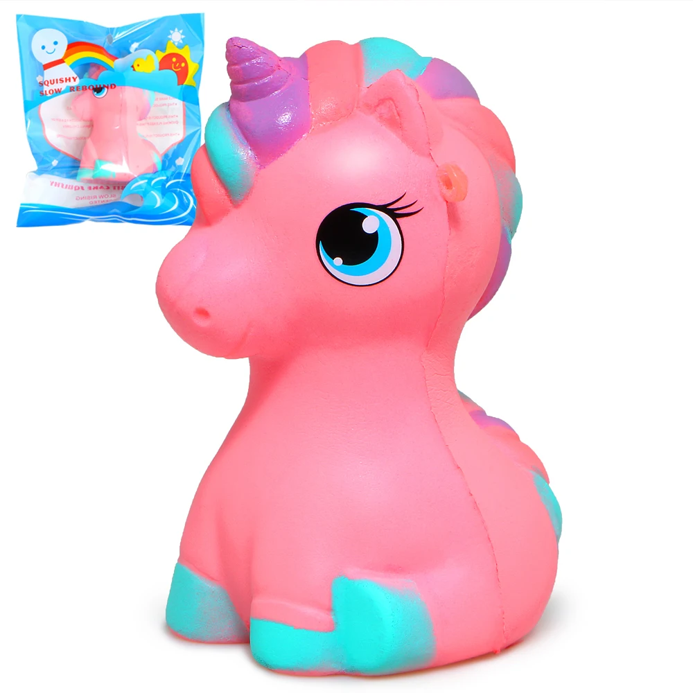 Jumbo Единорог/лошадь мягкими милые Радуга медленно расправляющиеся мягкие игрушки крем Ароматические детские игрушки