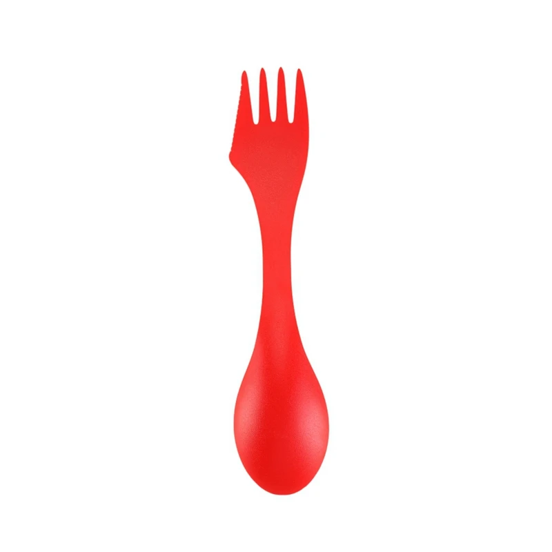 R 3 в 1 многофункциональный инструмент для выживания на открытом воздухе Spork инструменты для кемпинга туризма EDC Ложка Вилка резак оборудование для кемпинга - Color: R