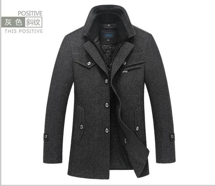 Winter Wool Coat Slim Fit Jackets 