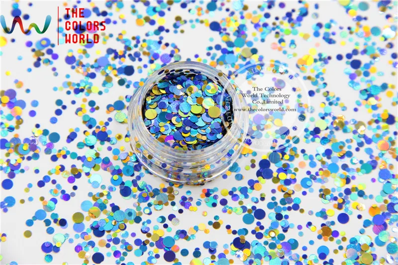 

Круглые Блестки RA321-179 разных цветов для нейл-арта, геля для ногтей, макияжа и украшения своими руками, точечные фигуры