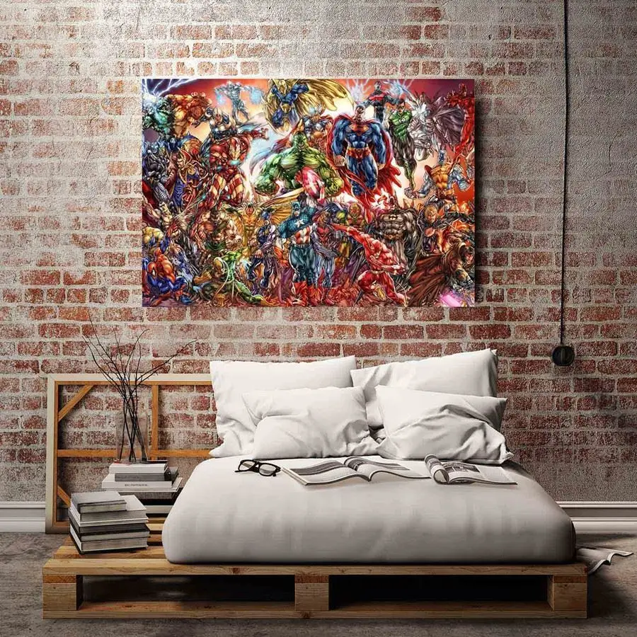 Wall decor Framed Home Decor Canvas Print Painting Wall Art Marvel