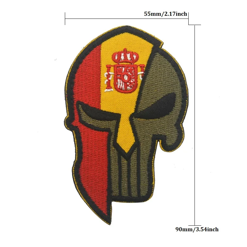 Испанский национальный флаг Molon Labe вышивка патч, вышитые патчи Военная Тактическая повязка на руку вышивка для одежды швейная аппликация - Цвет: Spain