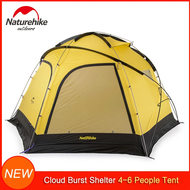 

Naturehike Large Hexagon Dome Tent for 4-6 People Outdoor Camping Car Camping Tent with Free Footprint Ground Mat NH17C260-D