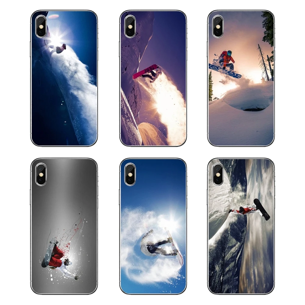 Extreme Сноубординг спорт печати для iPod Touch iPhone 4 4S 5 5S 5C SE 6 S 7 8 X XR XS плюс MAX прозрачные