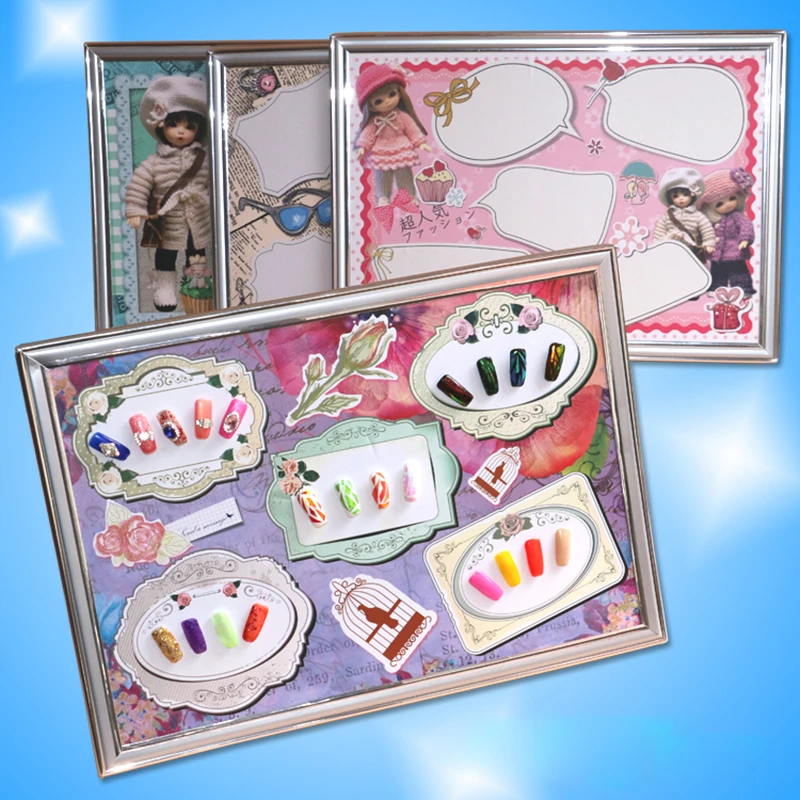 Fashionable Colors Card Acrylic Nail Art Display Board Nail Book