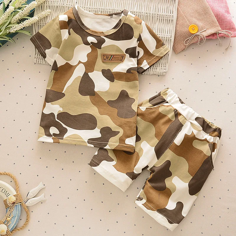 Summer Newborn Baby Boy Clothes Sets Camo Clothing Infant Boys Clothes