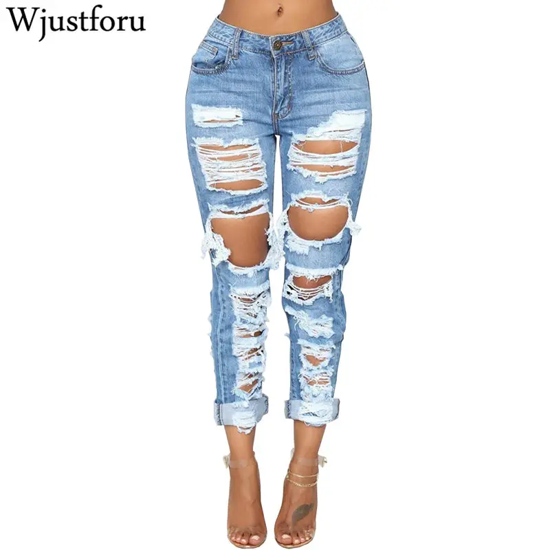 Wjustforu Sexy Ripped Jeans Women Bodycon Fashion Club Hole Denim Pants Female Summer Casual Hollow Out Pencil Jeans Vestidos Wjustforu Sexy Ripped Jeans Women Bodycon Fashion Club Hole Denim Pants Female Summer Casual Hollow Out Pencil Jeans Vestidos