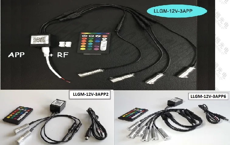 DIY 12 в 3 Вт многоцветный RGB волоконно-оптический светодиодный светильник двигатель с 24key ИК-пульт дистанционного управления