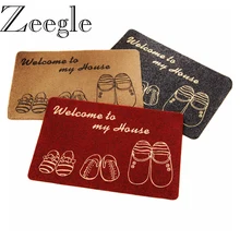 Por Shoe Printing Machine Lots Zeegle Shoes Funny Doormat For Entrance Door Water Proof Kitchen Area Rug Bedroom Carpets Floor Mats Anti Slip Bathroom Bath Mat