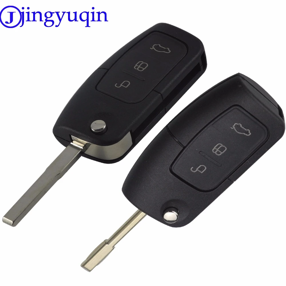 jingyuqin Flip Folding Modified Uncut Car Blank Key Shell Remote Fob Cover Styling Case For Ford Focus Fiesta C Max Ka 3 Buttons jingyuqin Flip Folding Modified Uncut Car Blank Key Shell Remote Fob Cover Styling Case For Ford Focus Fiesta C Max Ka 3 Buttons