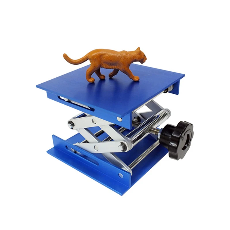 CNC Laser Engraving Machine 100*100 Mini Aluminum Alloy Lifting Platform Focus Adjustable For Desktop Max Adjust Height 45-145mm