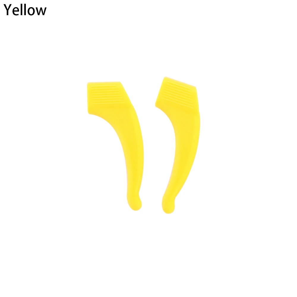 yellow Силиконовые прозрачные противоскользящие простые в использовании очки, ушные крючки, держатель для очков, держатель для дужек, аксессуары для спортивных очков - Цвет: yellow