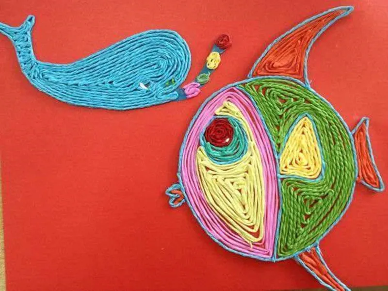 Красочные бумажные веревки для детей ручной работы DIY игрушки материал детский сад развивающие игрушки родитель-ребенок игровые