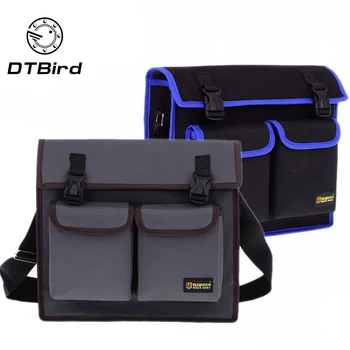 

Multifunctional Single Shoulder Bag Hardware Electrician Toolkit Tool Bag Waterproof Wear-Resistant Oxford Cloth 35x28x11.5cm