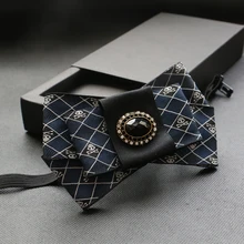 Стильный галстук Жених алмазные галстуки-бабочки Luvury свадебные подарки элегантные бабочки Мужские аксессуары Пряжа галстук-бабочка Gravata