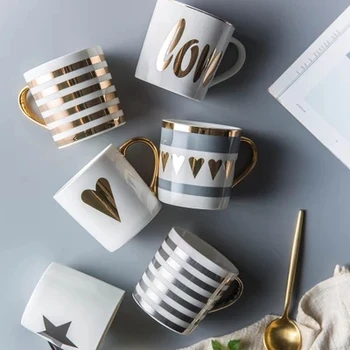 

Driankwaer Creative ceramic cup mug simple household coffee cup milk cups Free shipping