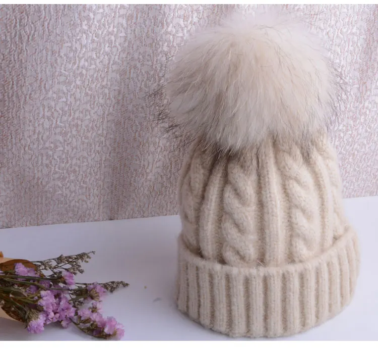 winter hat female winter cap hat with pompon knitted caps women beanie female hats for women pom pom hat