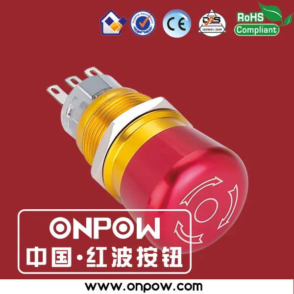 

ONPOW 19mm metal emergency stop switch LAS1-AGQ-11TSB(CE, UL RoHS)