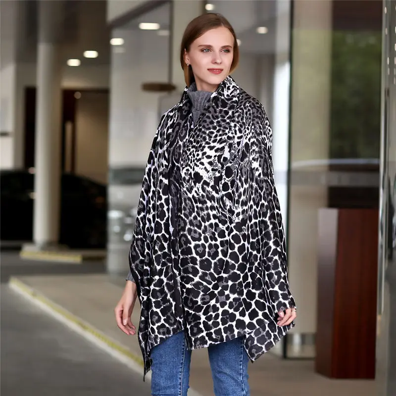  Newly Fashion Long Soft Animal Leopard Print Shawl Scarf Wraps women's scarves handkerchief hijab s