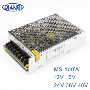 

DIANQI power supply 100W 12V 8.3A power suply unit 100w 12V 15V 24V 36V 48V mini size din led ac dc converter MS-100-12