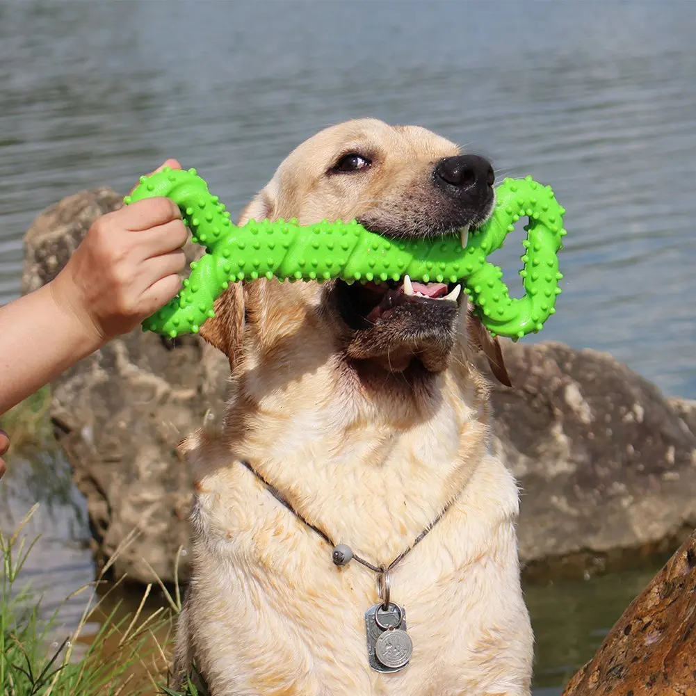 

Durable Dog Chew Toys 13 Inch Bone Shape Extra Large Dog Toys Convex Design Strong Tug Toy Aggressive Teeth Cleaning PT025