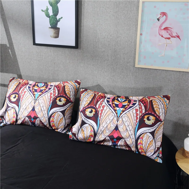 Комплект постельного белья с цифровым принтом 3 предмета размеры King / Queen Twin|bedding set