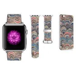 Модные Стиль кожаный ремешок для Apple Watch Series 38 мм 42 мм браслет Беле для Iwatch Группа подарок чехол для IPhone