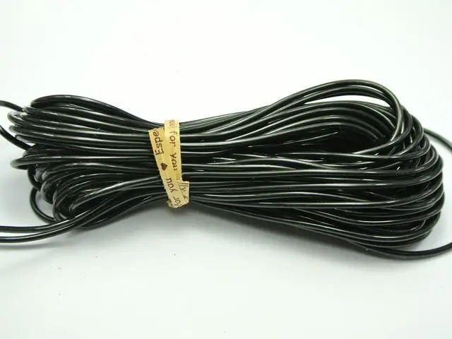 10 метров прозрачный 2 мм полые резиновые трубки ювелирные изделия шнур крышка памяти провода - Цвет: Черный