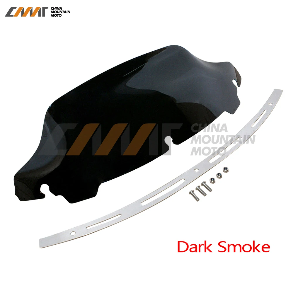 

7" Wave Windshield Windscreen +Trim for Harley Touring FLHT FLHX 2014-2017