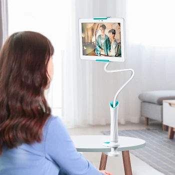 

YPAY Bed Desktop Mount phone Tablet Holder Stand Long Arm Adjustable 4-12.9 inch Tablet PC support For iPhone X 8 Ipad Air Pro