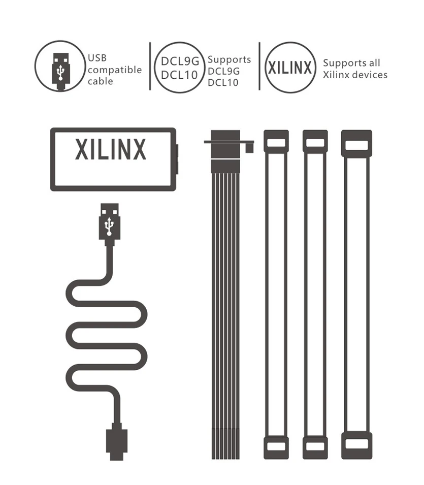 Совместимый кабель платформы XILINX USB FPGA CPLD JTAG SPI программатор для загрузки