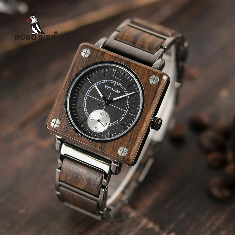 

BOBO BIRD Top Luxury Wood Watches Men Quartz Wristwatch Timepiece New Design Best relogio masculino In Gift Box L-R14 Customized