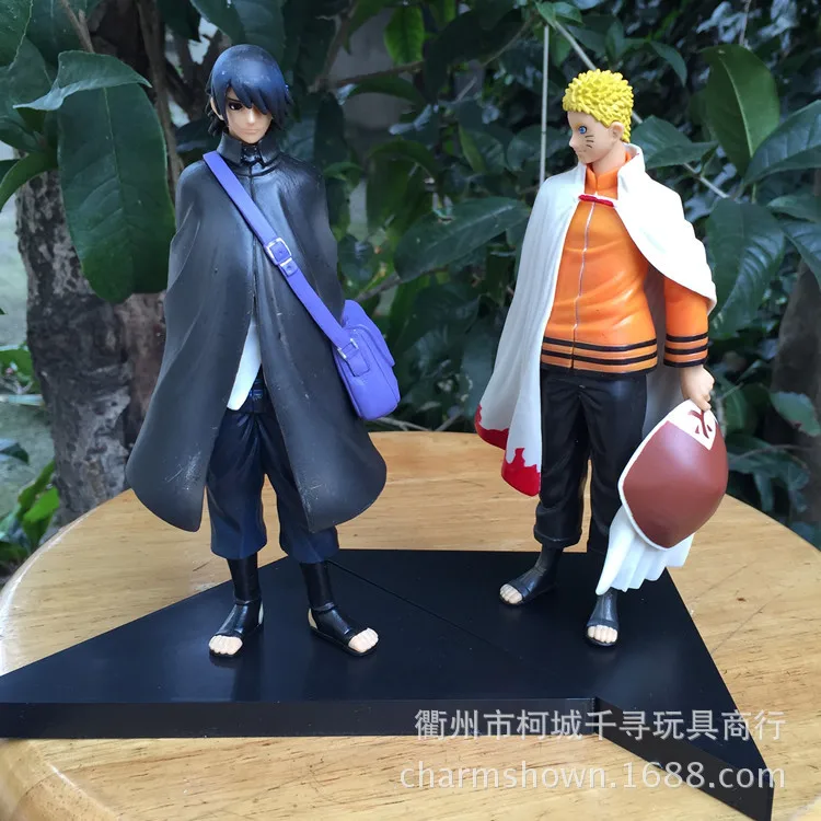 

2pcs/set 16cm Naruto Uzumaki Naruto + Uchiha Sasuke Action Figures Anime PVC brinquedos Collection Model toys Free shipping