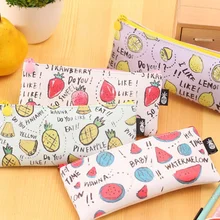Все новые летние фруктовый мешочек, клубника, лимон, арбуз и т. д. 19*9 см, из ПУ кожи, сумка для монет Чехол кошелек сумка держатель чехол