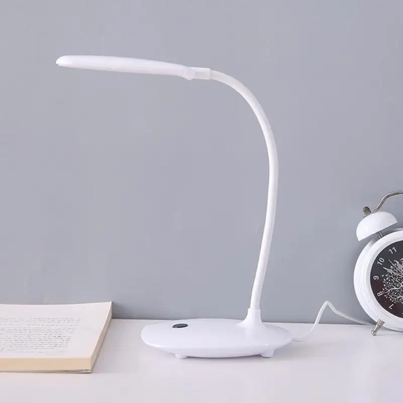Светодиодный настольный светильник для чтения с зарядкой от USB, складной сгибаемый Настольный светильник для дома и офиса с защитой глаз, лампа для учебы в спальню