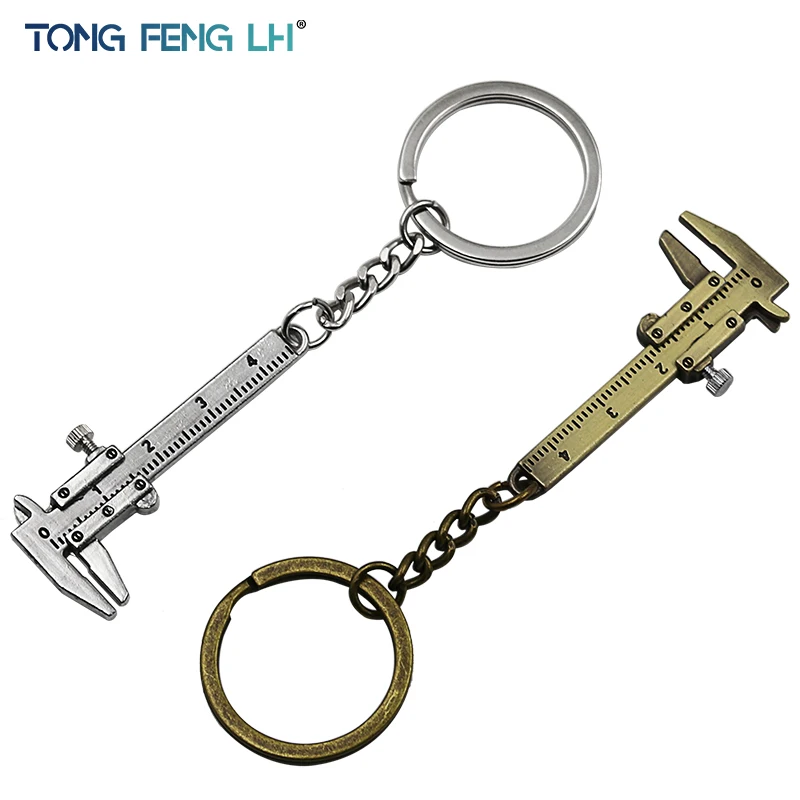 

Keychain automobile Turbo key chains Mini Vernier Caliper Key Ring Car Styling Accessories for vw mazda audi BMW Toyota Opel