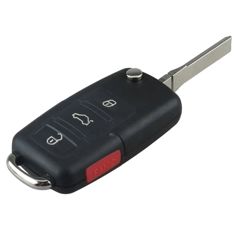 

MAYIRE High Quality 4 Button Folding Flip Remote Key Fob Case Replacement Car Key Shell for VW Golf Beetle GTI Jetta Passat