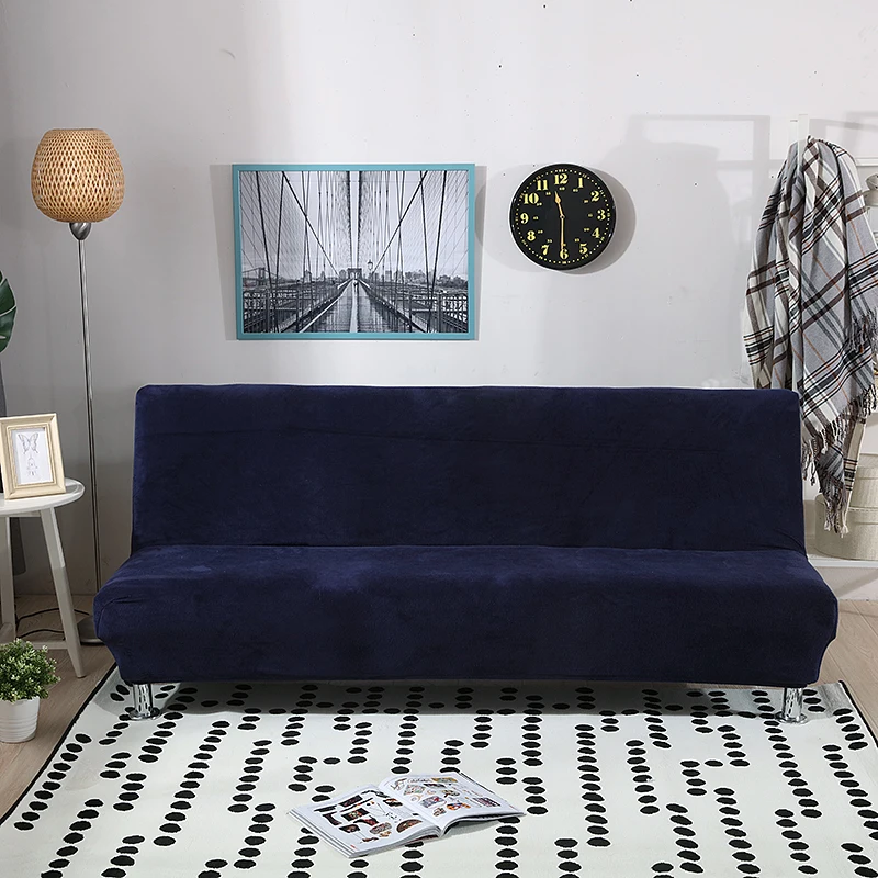 

Beautiful Deep Blue 5 Piece Plush Discount Settee Seat Covers for Living Room Modern
